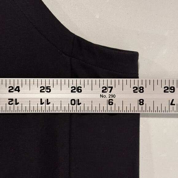 Eileen Fisher Dress 3X Black Pima Cotton Stretch Jersey Knit Pockets Easy Fit - Picture 7 of 10
